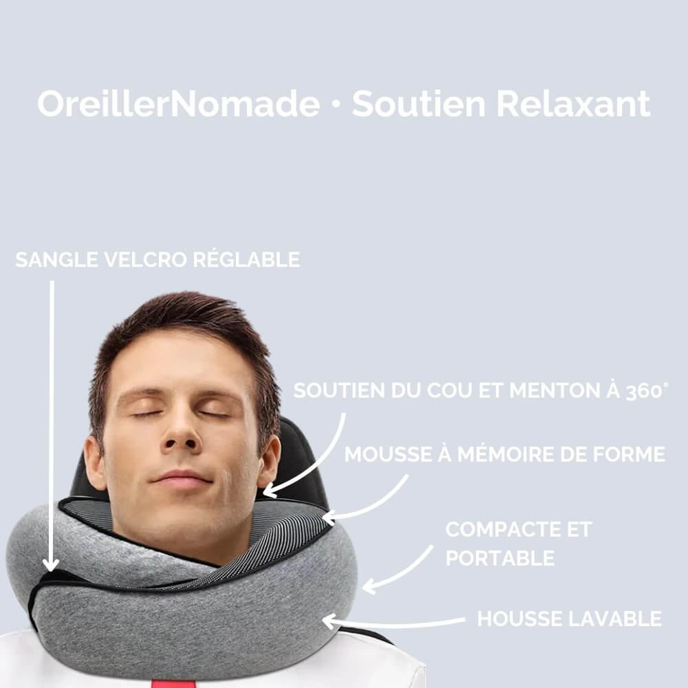 OreillerNomade Soutien Relaxant - Coussin Nomade et Confort Optimal