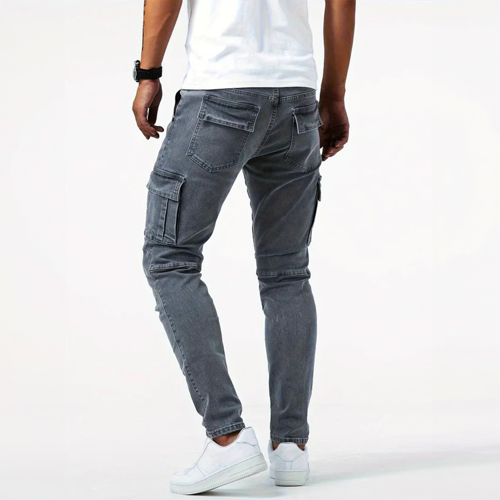 Jean Cargo en Denim Urbain ajustement parfait confort supérieur denim premium design polyvalent fibres flexibles jeans cargo mode décontractée mouvement libre streetwear tendance style urbain