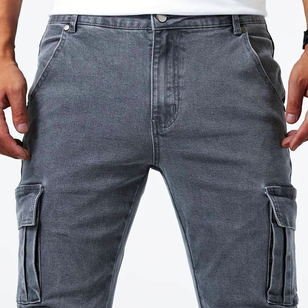 Jean Cargo en Denim Urbain ajustement parfait confort supérieur denim premium design polyvalent fibres flexibles jeans cargo mode décontractée mouvement libre streetwear tendance style urbain