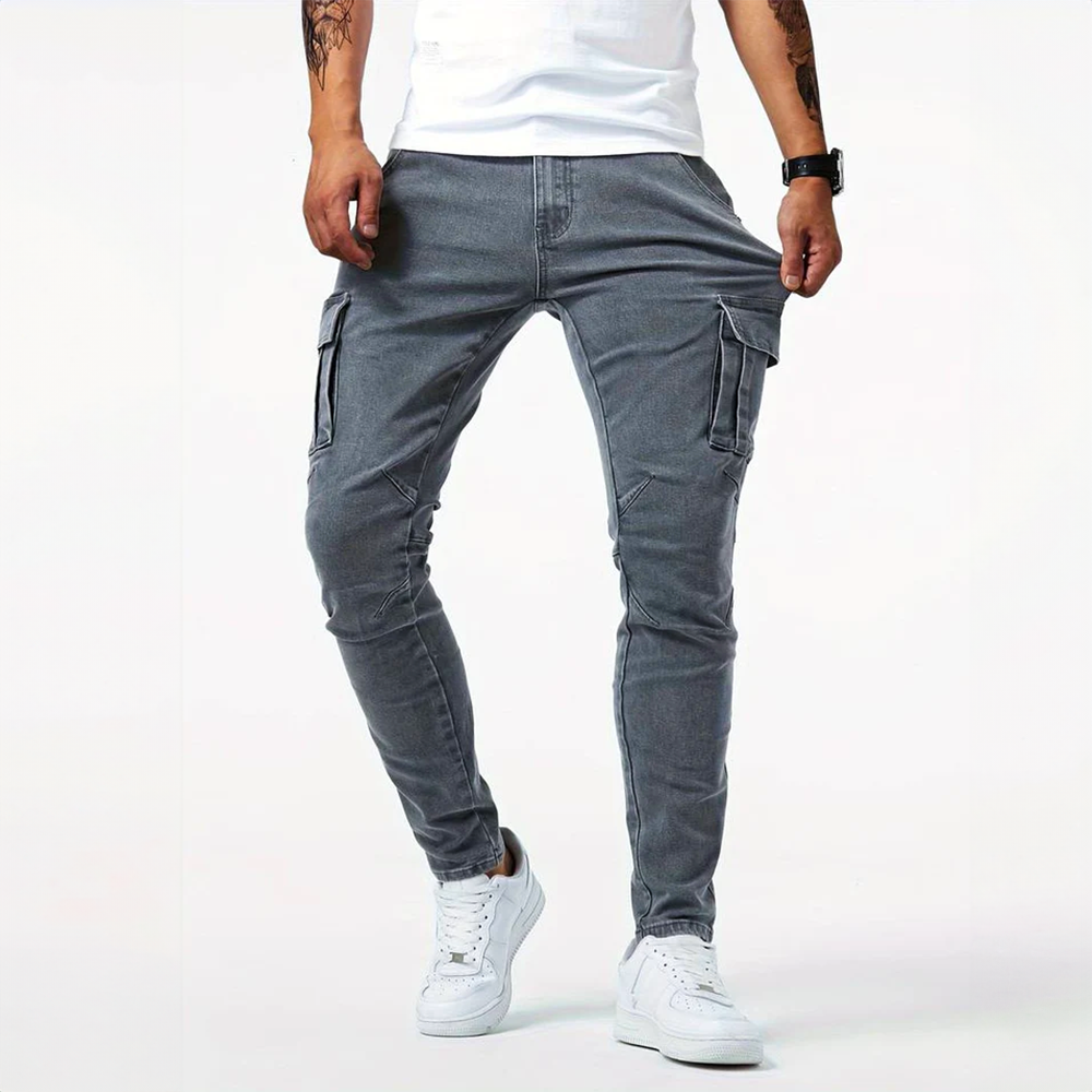 Jean Cargo en Denim Urbain ajustement parfait confort supérieur denim premium design polyvalent fibres flexibles jeans cargo mode décontractée mouvement libre streetwear tendance style urbain