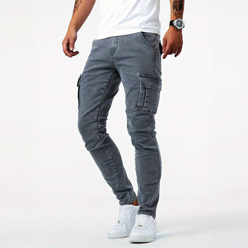 Jean Cargo en Denim Urbain - Gris | Confort Supérieur et Style Urbain | Päg t