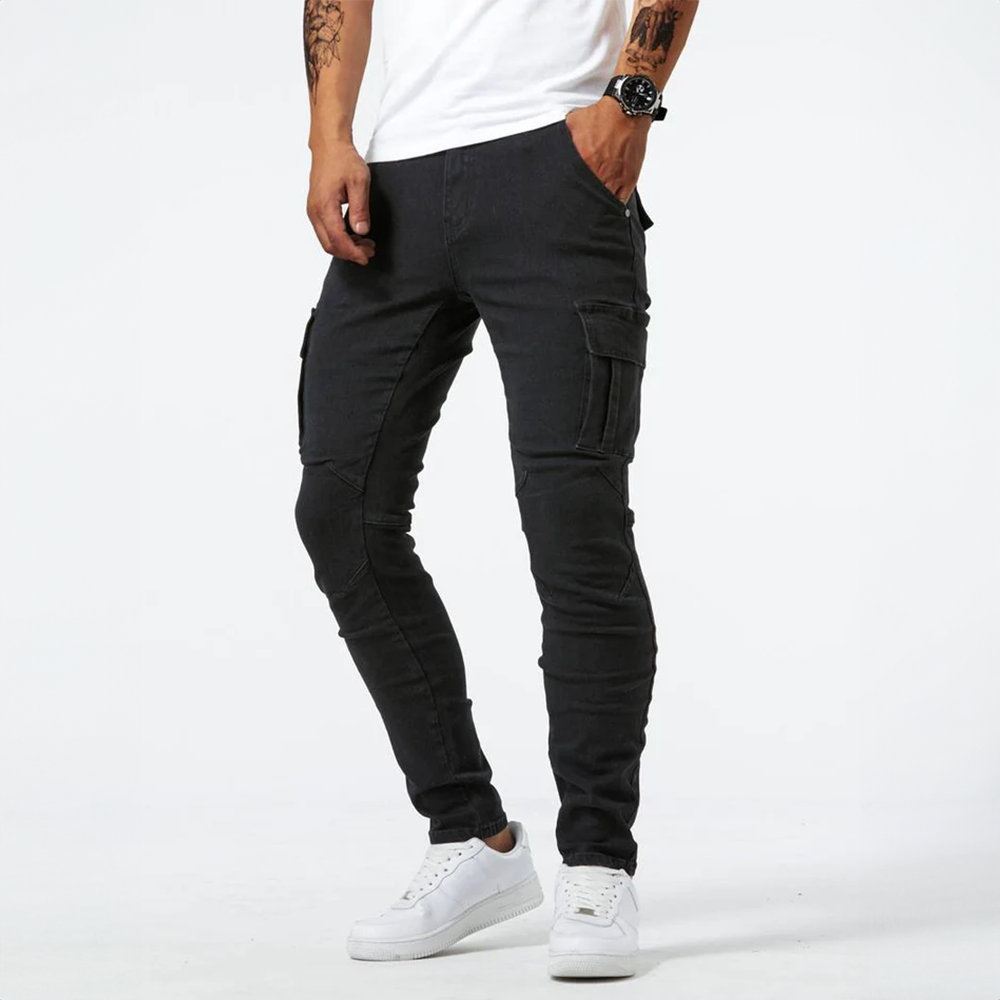 Jean Cargo en Denim Urbain - Noir | Denim Premium et Streetwear Tendance | Päg do