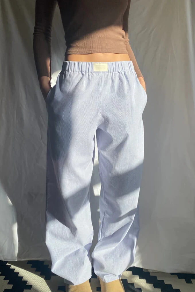 Pantalon Mona Édition Limitée - Confortable et léger en Bleu pour femme trave