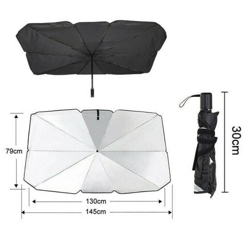 Pare soleil de voiture pliant Grande - Protection thermique UV | Rangement facile | Système automatique