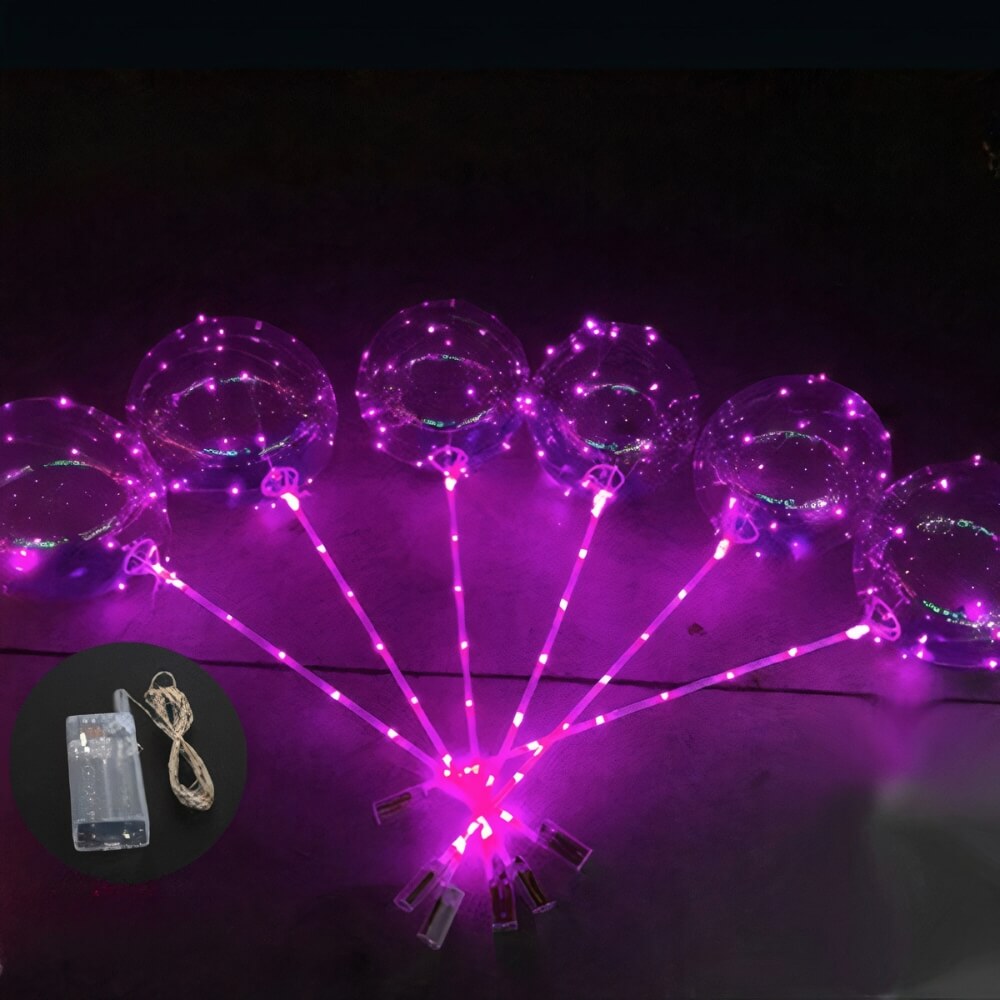 Ballons Lumineux Lilas pour une Décoration Chic et Romantique l