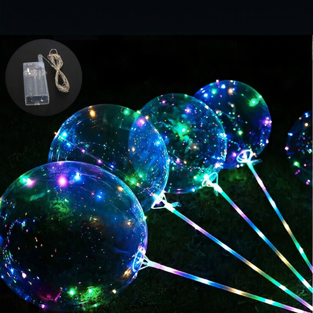Ballons Lumineux Multicolores pour une Décoration Festive et Colorée