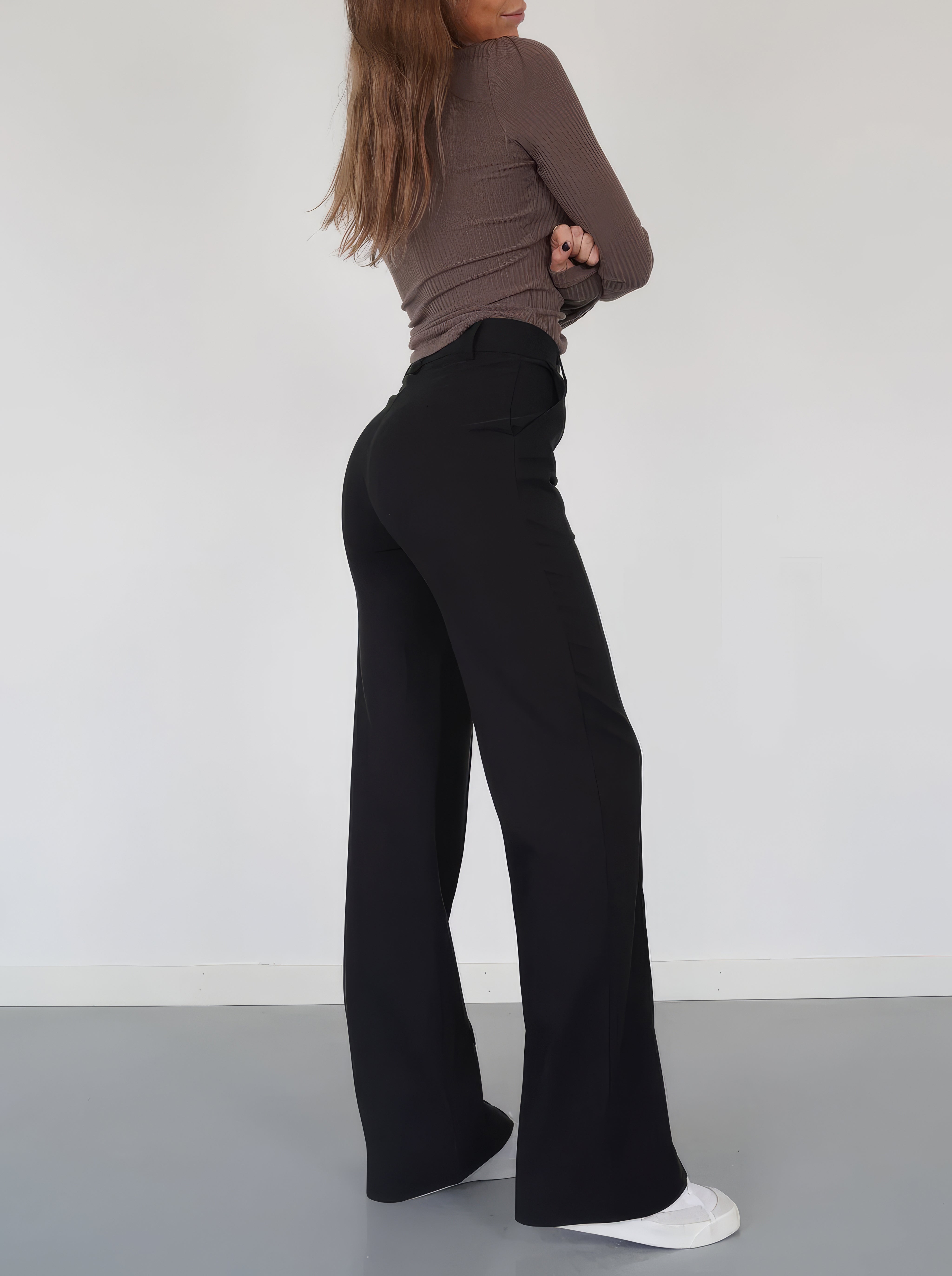 Pantalon large taille haute Pauline - Confort exceptionnel et coupe flatteuse