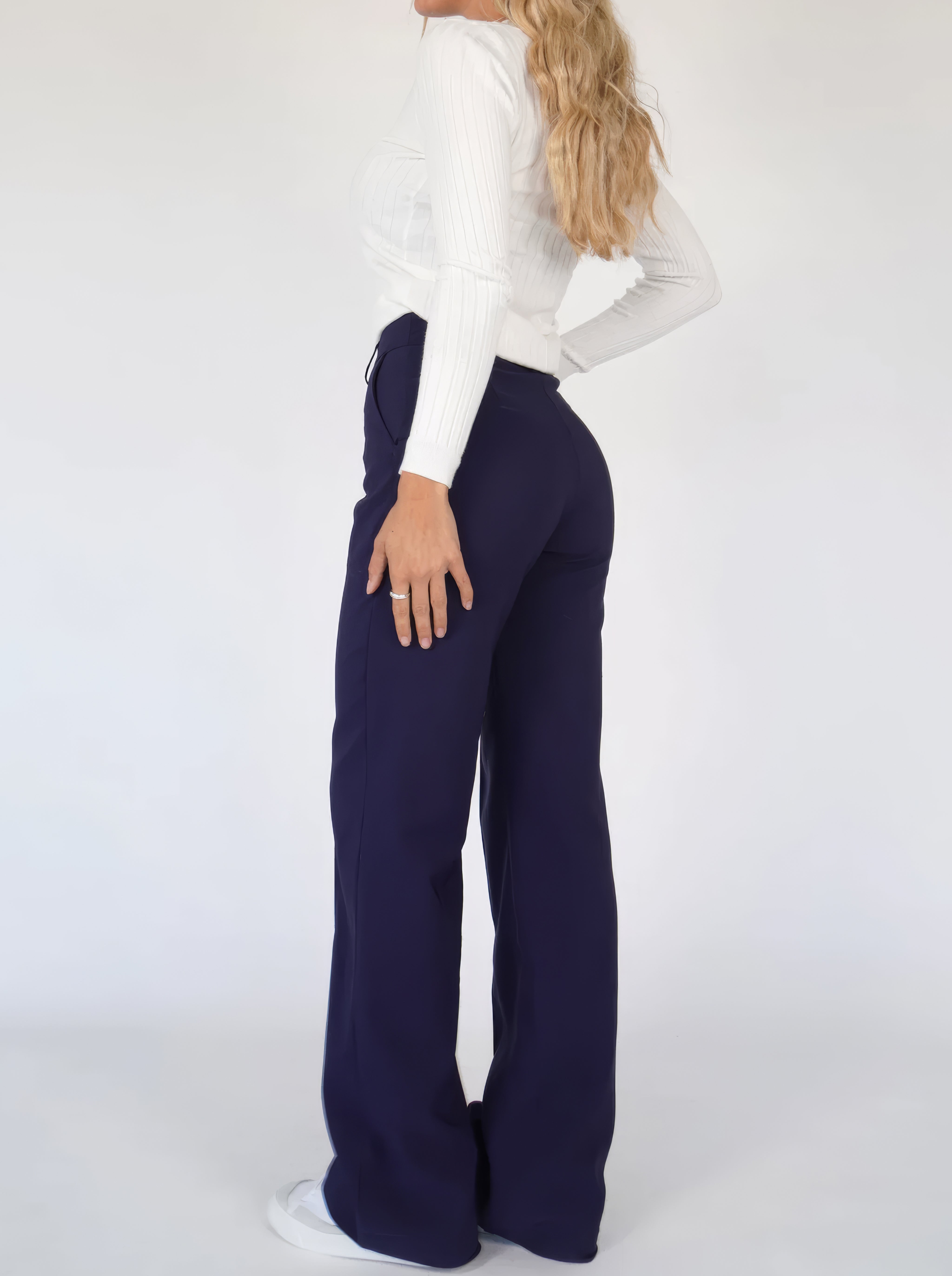 Pantalon large taille haute Pauline - Confort exceptionnel et coupe flatteuse dog