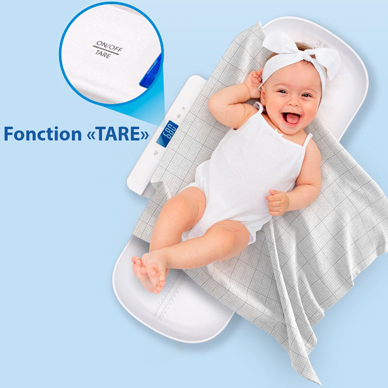 Écran Rétroéclairé pour une Lecture Facile - Balance Multifonctionnelle Pèse-Bébé Précis