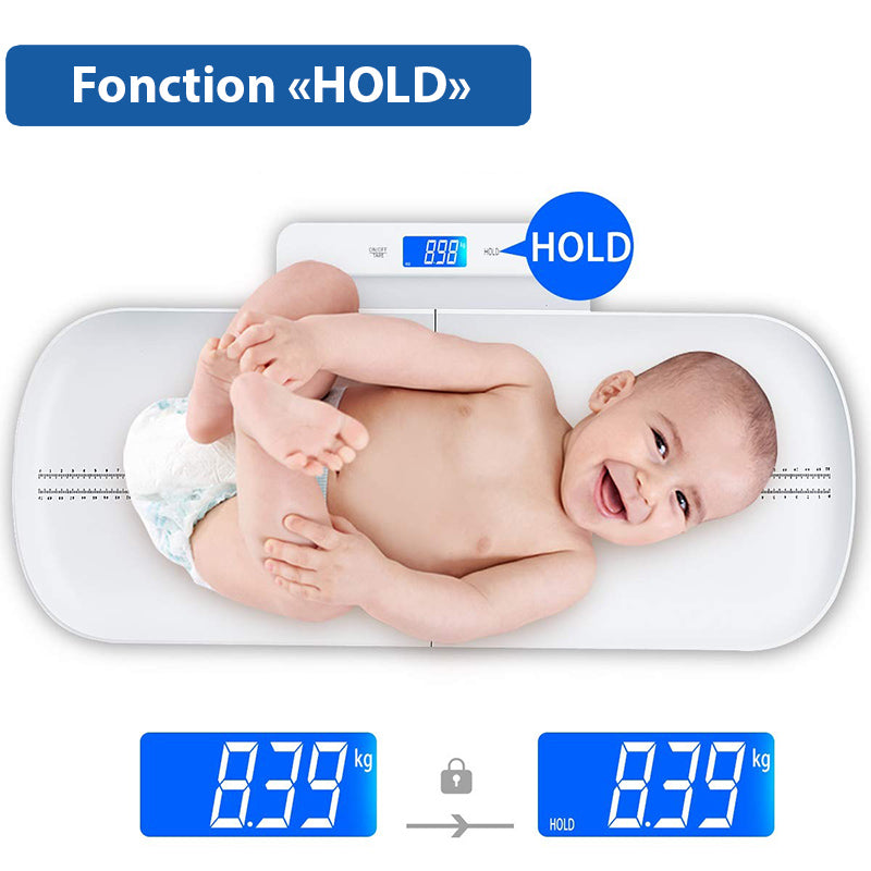Fonction Tare pour Mesurer Précisément le Poids - Balance Multifonctionnelle Pèse-Bébé