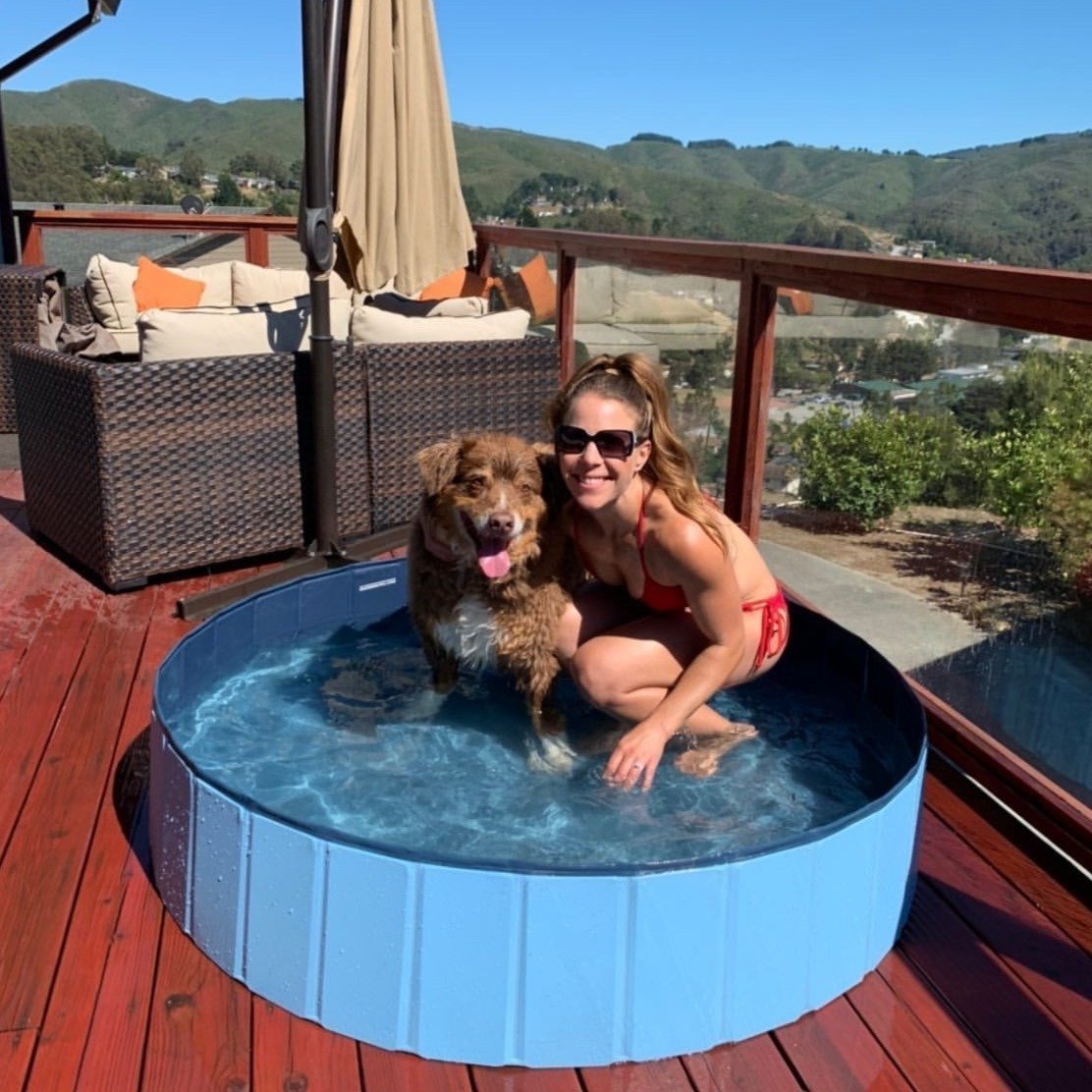 Piscine d'Été pour Chiens - Drainage Facile et Installation Rapide - Confort et Bonheur Animalier