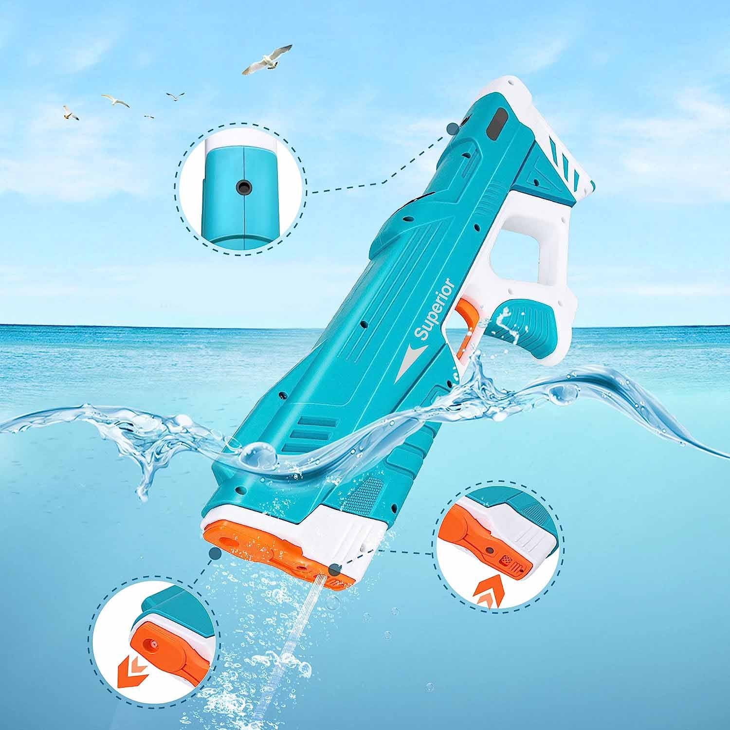 Pistolet à eau électrique pour enfant - Parfait pour les journées ensoleillées do