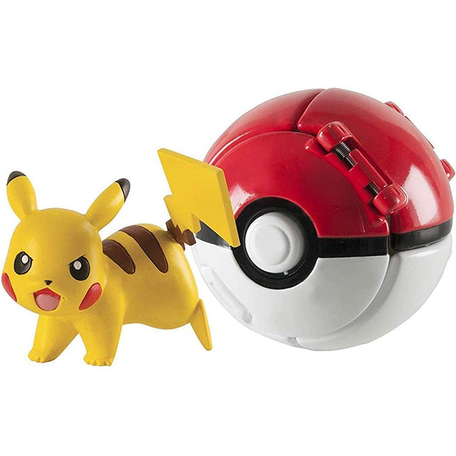 Figurine Pokemon Pop Action Pikachu - Jouet interactif pour collection Pokemon do