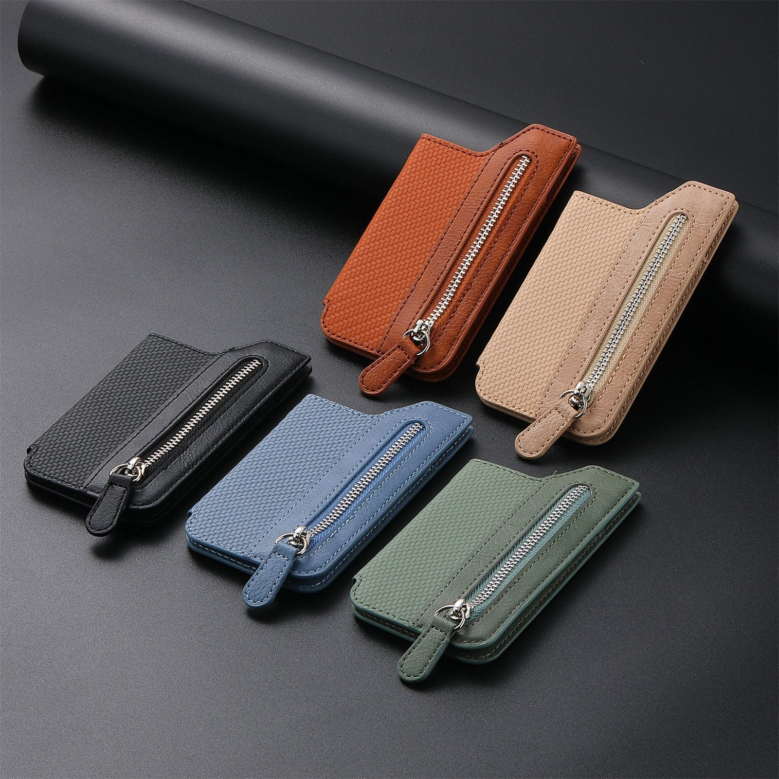 Portefeuille Slick'N'Go en cuir pu élégant - Accessoires téléphone et support intégrés