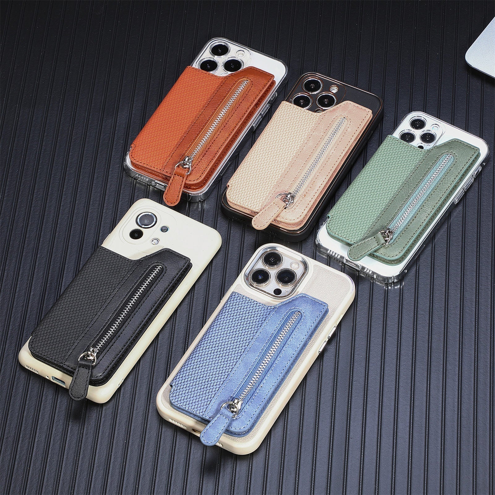Portefeuille Slick'N'Go en cuir pu élégant - Accessoires téléphone et support intégrés