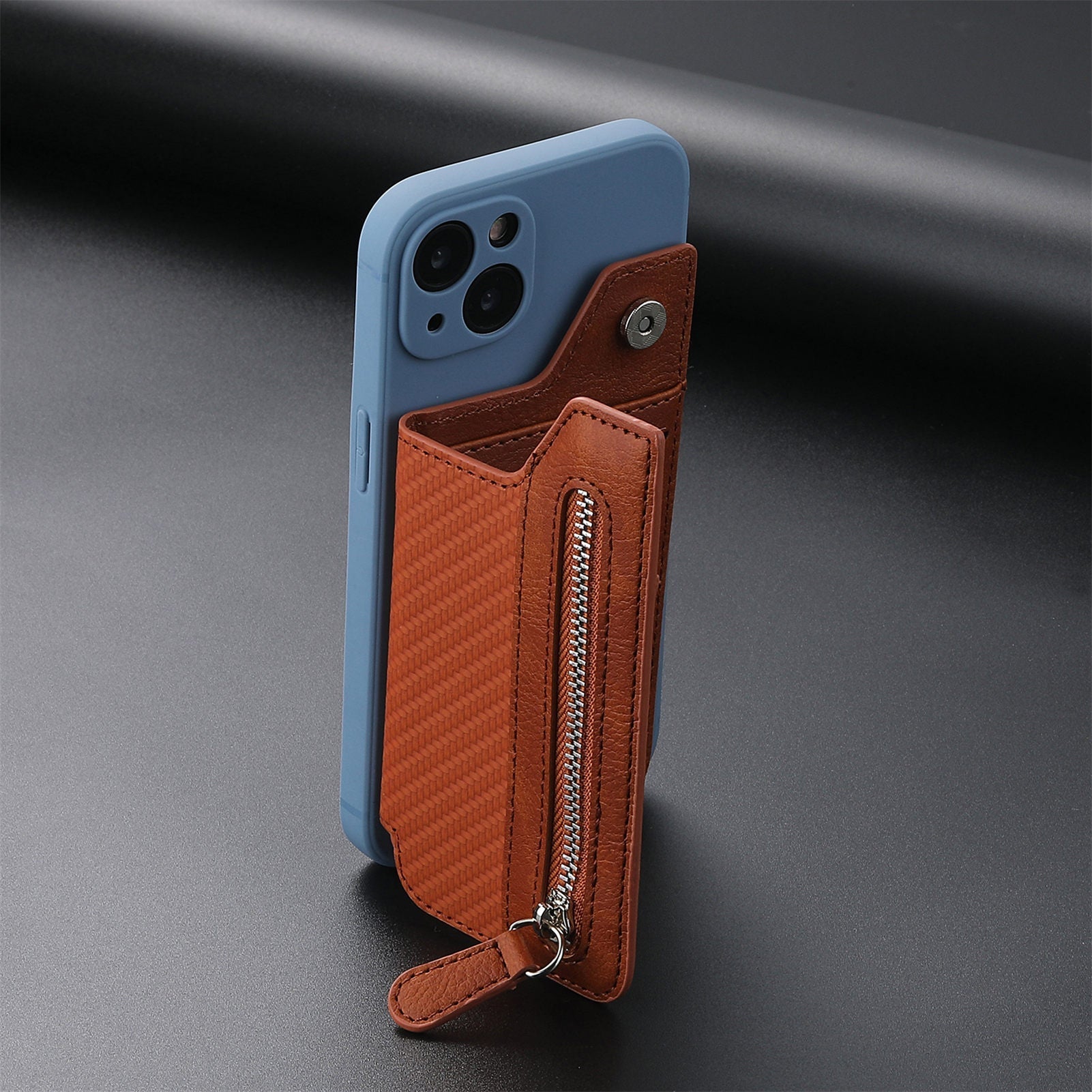 Portefeuille Slick'N'Go en cuir pu élégant - Accessoires téléphone et support intégrés