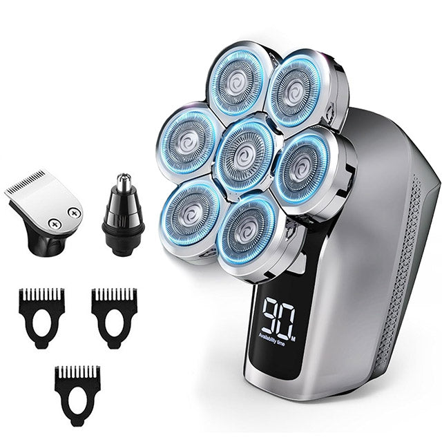 Rasoir 7D Amélioré pour Hommes Chauves - Accessoires de Rasage, Rasage Parfait et Rapide