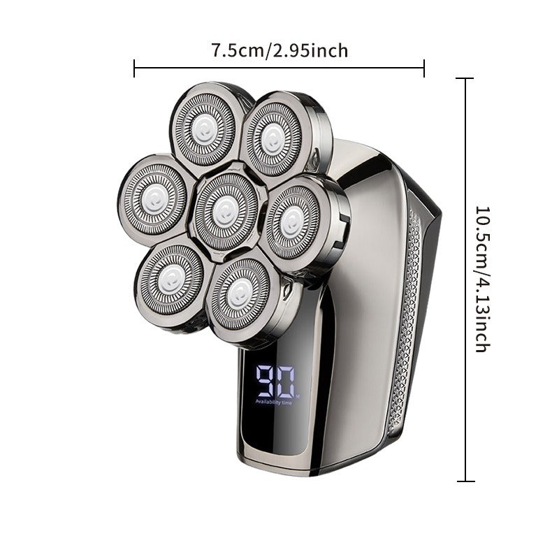 Rasoir 7D Amélioré pour Hommes Chauves - Accessoires de Rasage, Rasage Parfait et Rapide