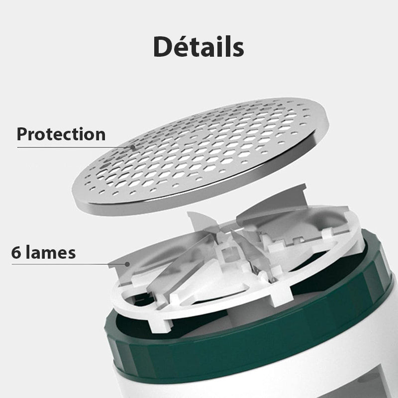 Rasoir Électrique Anti-Bouloche Rechargeable - Performant et Efficace sur Tous Types de Tissus
