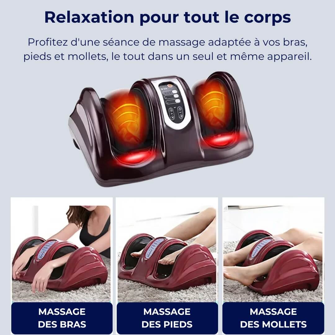 -Degree Rotation Feature - RelaxMarche Confort pour Pieds Shiatsu Foot Massager d