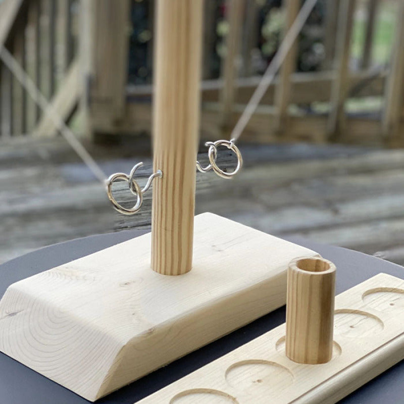 Jeu d'adresse en bois RingKetting Blanc - Divertissement familial et décoration intérieure