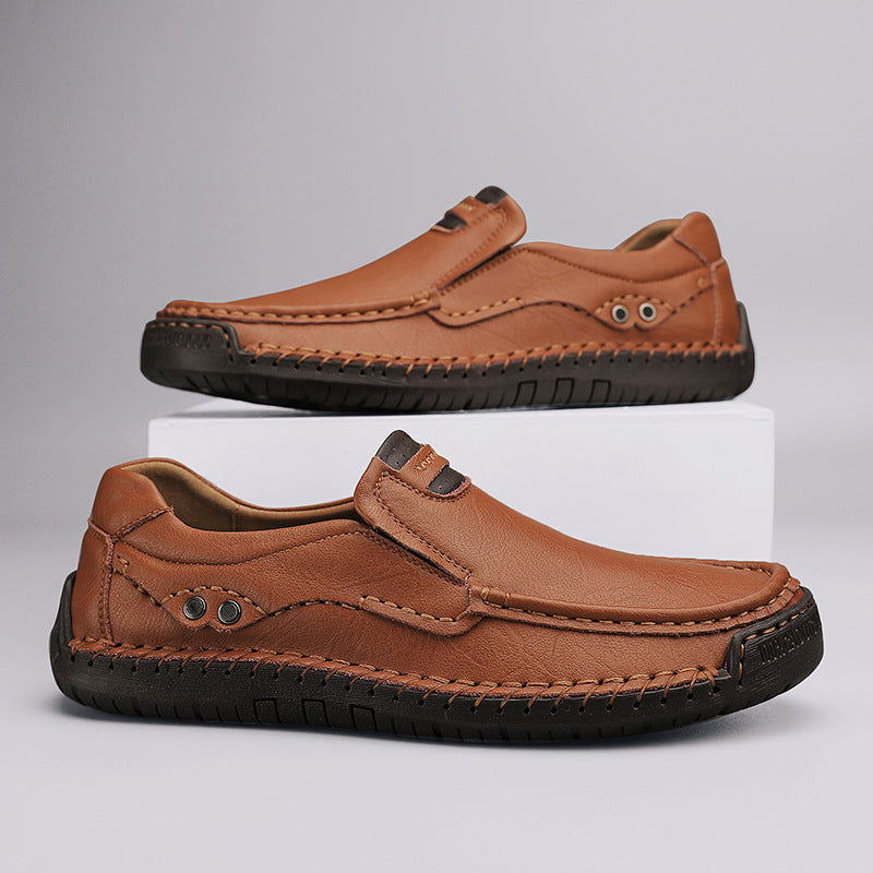 Chaussures en Cuir Véritable Romain, confortables avec semelles antidérapantes do