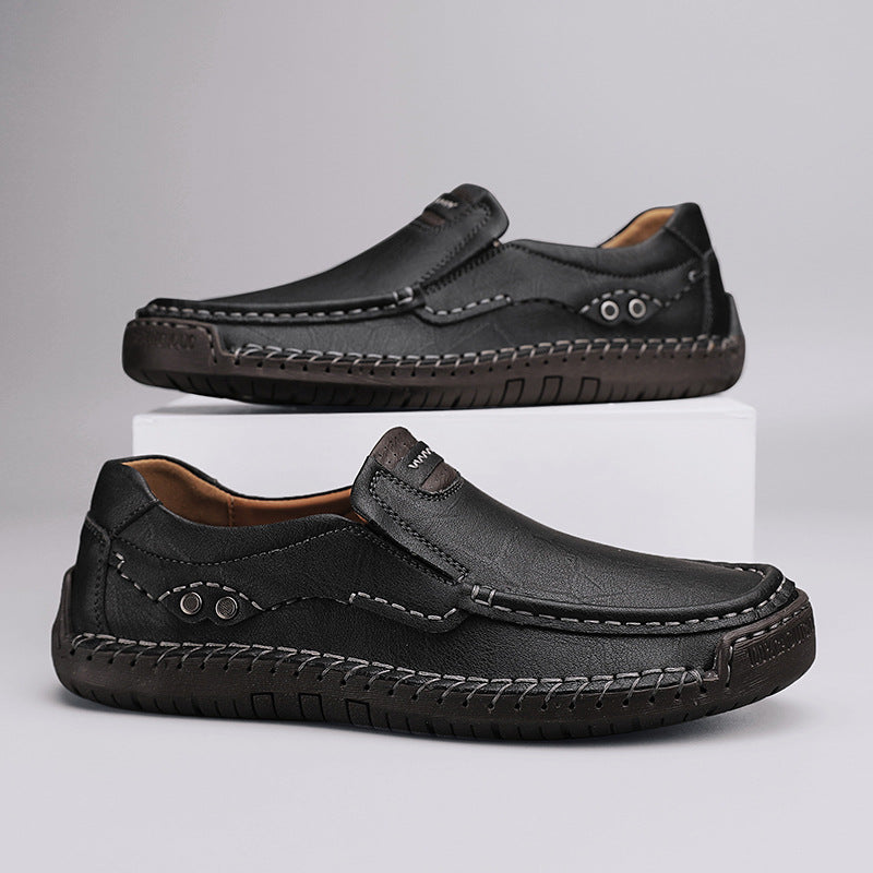 Chaussures en Cuir Véritable Romain, confortables avec semelles antidérapantes do