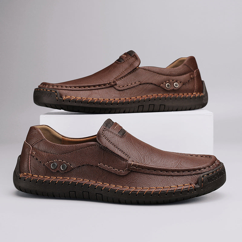 Chaussures en Cuir Véritable Romain, confortables avec semelles antidérapantes do