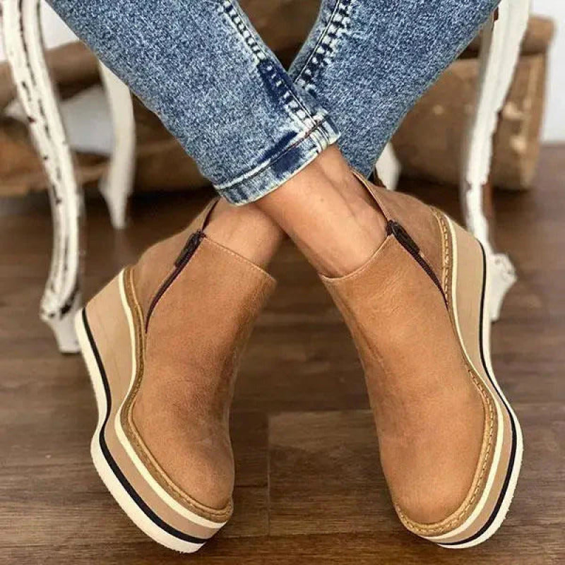 Bottines En Cuir à La Mode Ruby, confort durable et style élégant pour femmes