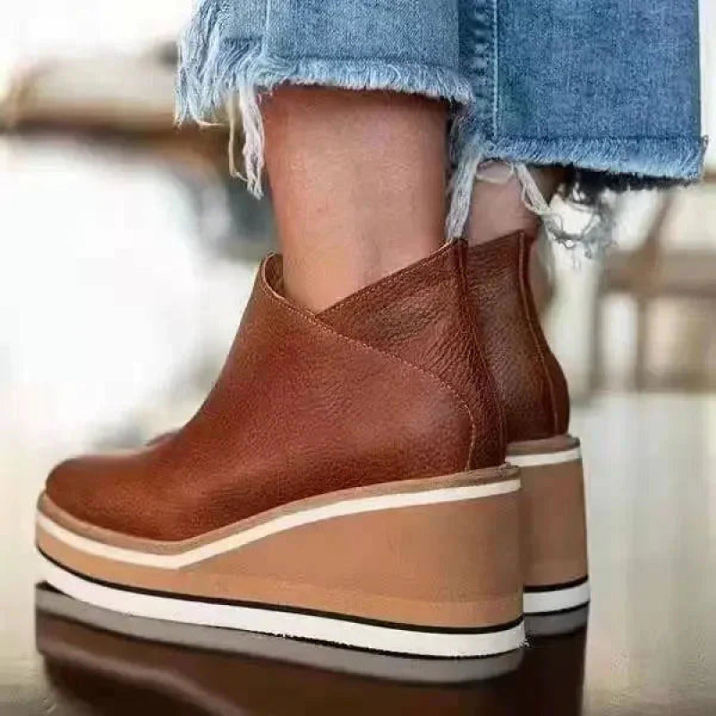 Bottines En Cuir à La Mode Ruby, confort durable et style élégant pour femmes