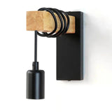 RusticBeam - Applique da Parete in Legno e Ferro