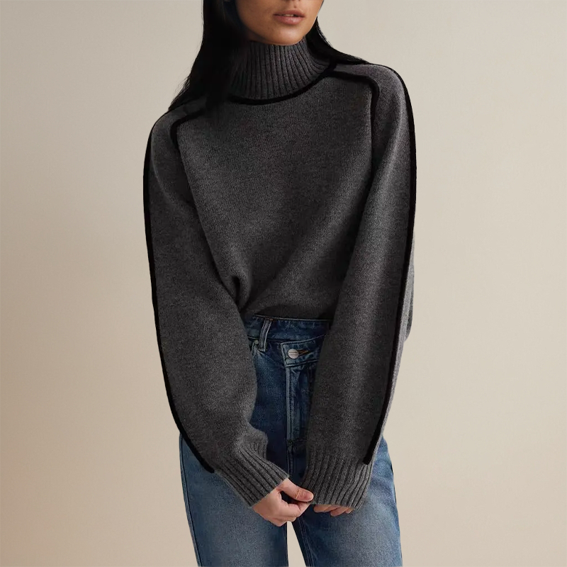 Pull à col roulé en cachemire doux pour femme, style élégant et chaleur hivernale
