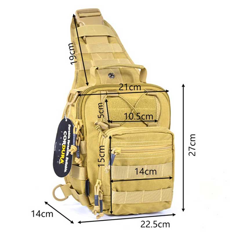 Sac à Bandoulière 50L - Qualité Militaire avec Système de Rangement Pratique