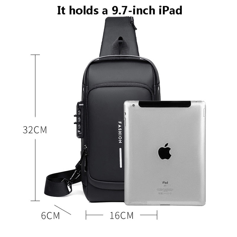 Sac à bandoulière USB antivol confort et léger pour un confort optimal lors de vos déplacements