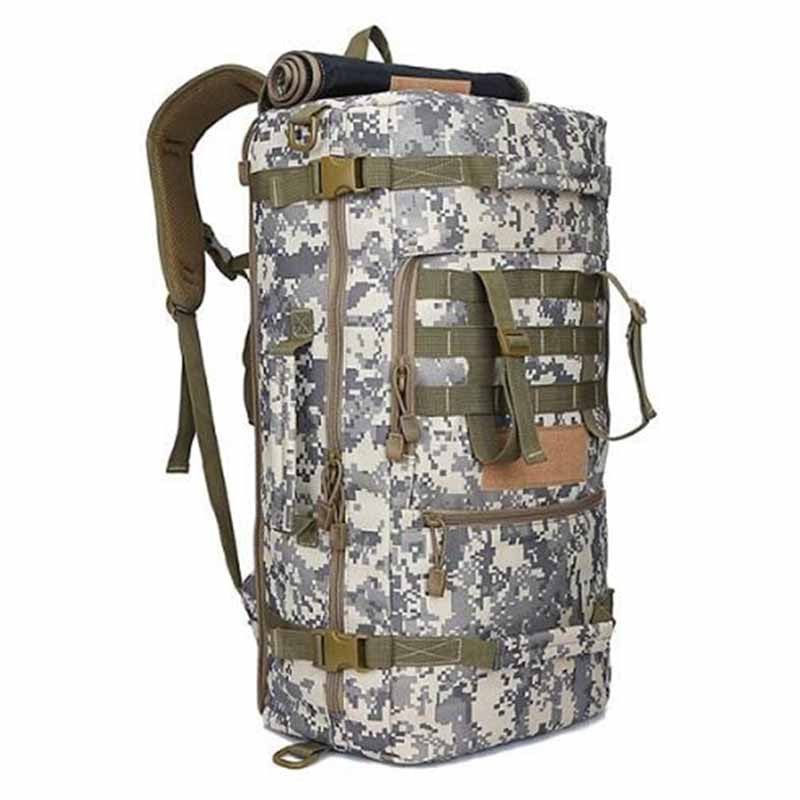 Sac à Dos Ultra Résistant 50L ACU - Qualité Militaire, Accessoires Aventure, Camping, Durable, Randonnée