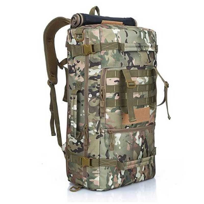 Sac à Dos Ultra Résistant 50L Camouflage - Qualité Militaire, Accessoires Aventure, Camping, Durable, Randonnée