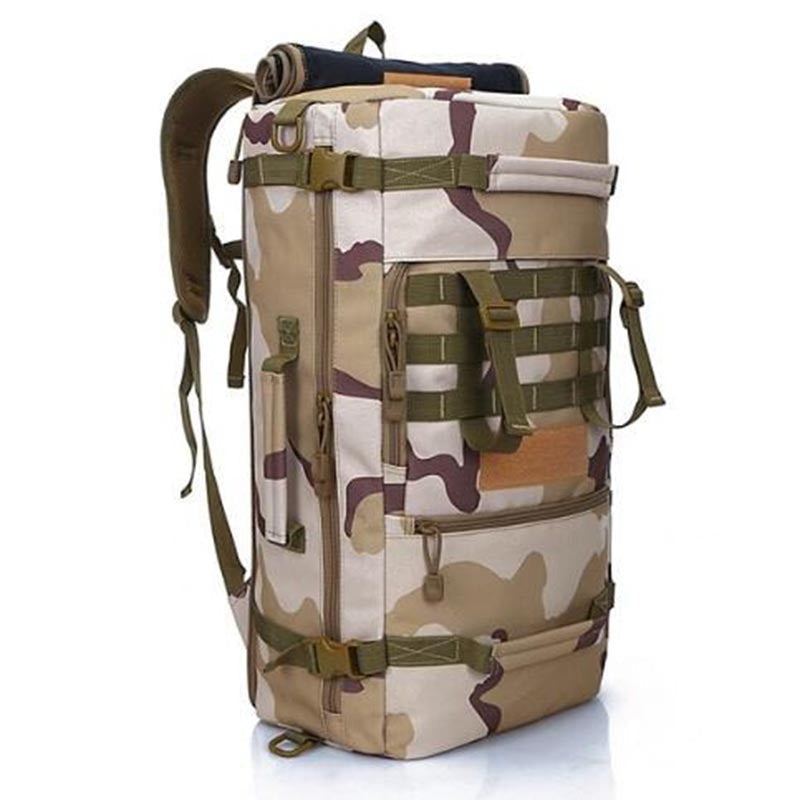 Sac à Dos Ultra Résistant 50L Désert - Qualité Militaire, Accessoires Aventure, Camping, Durable, Randonnée