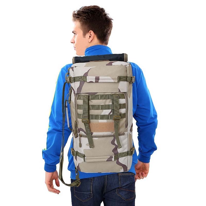 Sac à Dos Ultra Résistant 50L avec système de portage ergonomique - Qualité Militaire, Randonnée