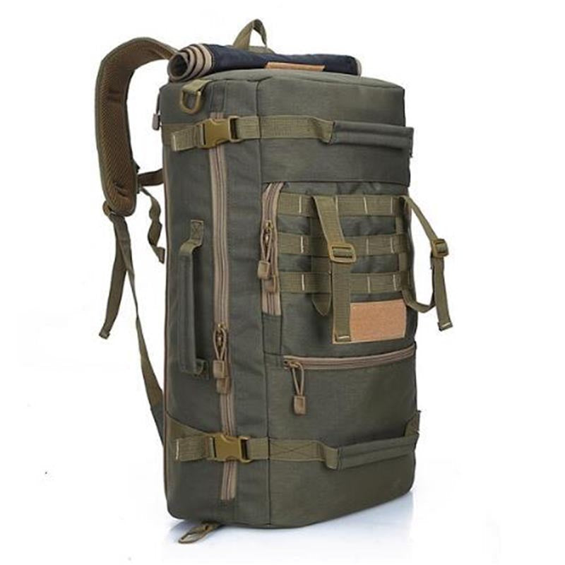 Sac à Dos Ultra Résistant 50L Vert - Qualité Militaire, Accessoires Aventure, Camping, Durable, Randonnée