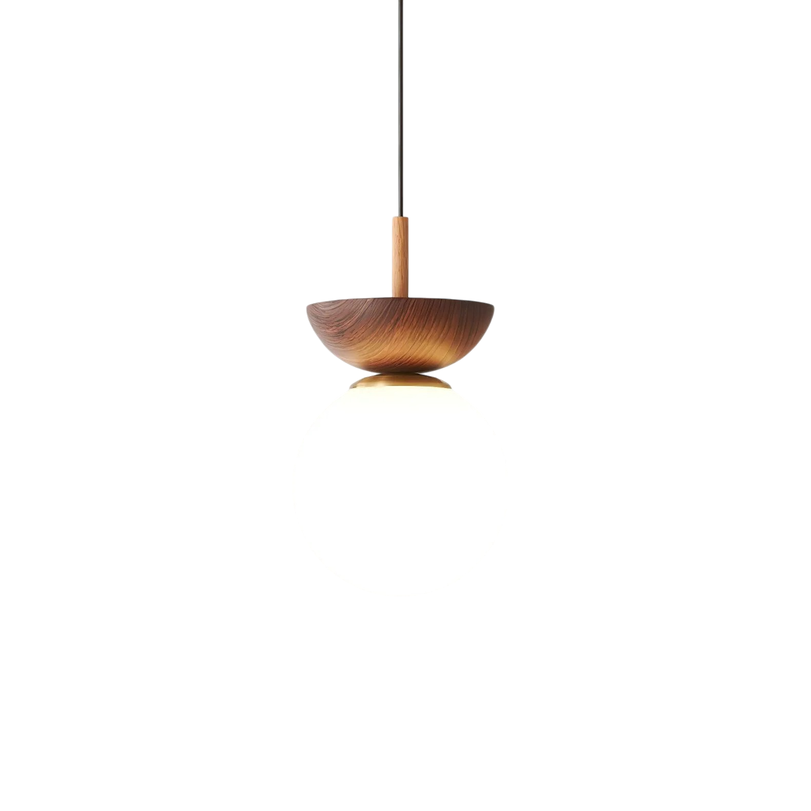 Lampe suspendue Japandi - aspect naturel