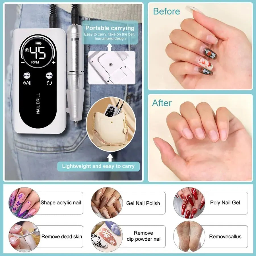 Outil Manucure Salon avec vitesse variable pour un résultat de qualité tra