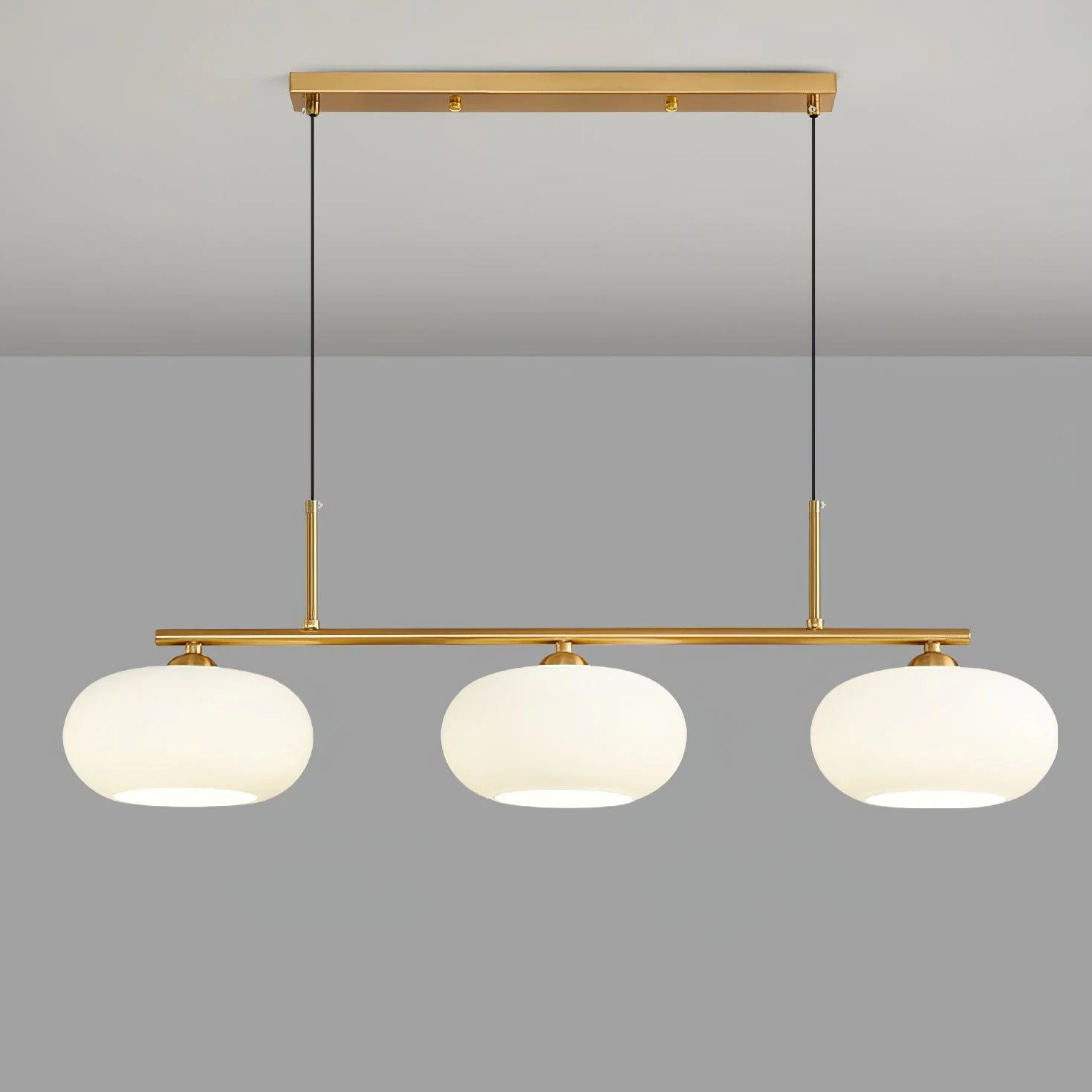 Lampe pendante Bauhaus à 3 têtes