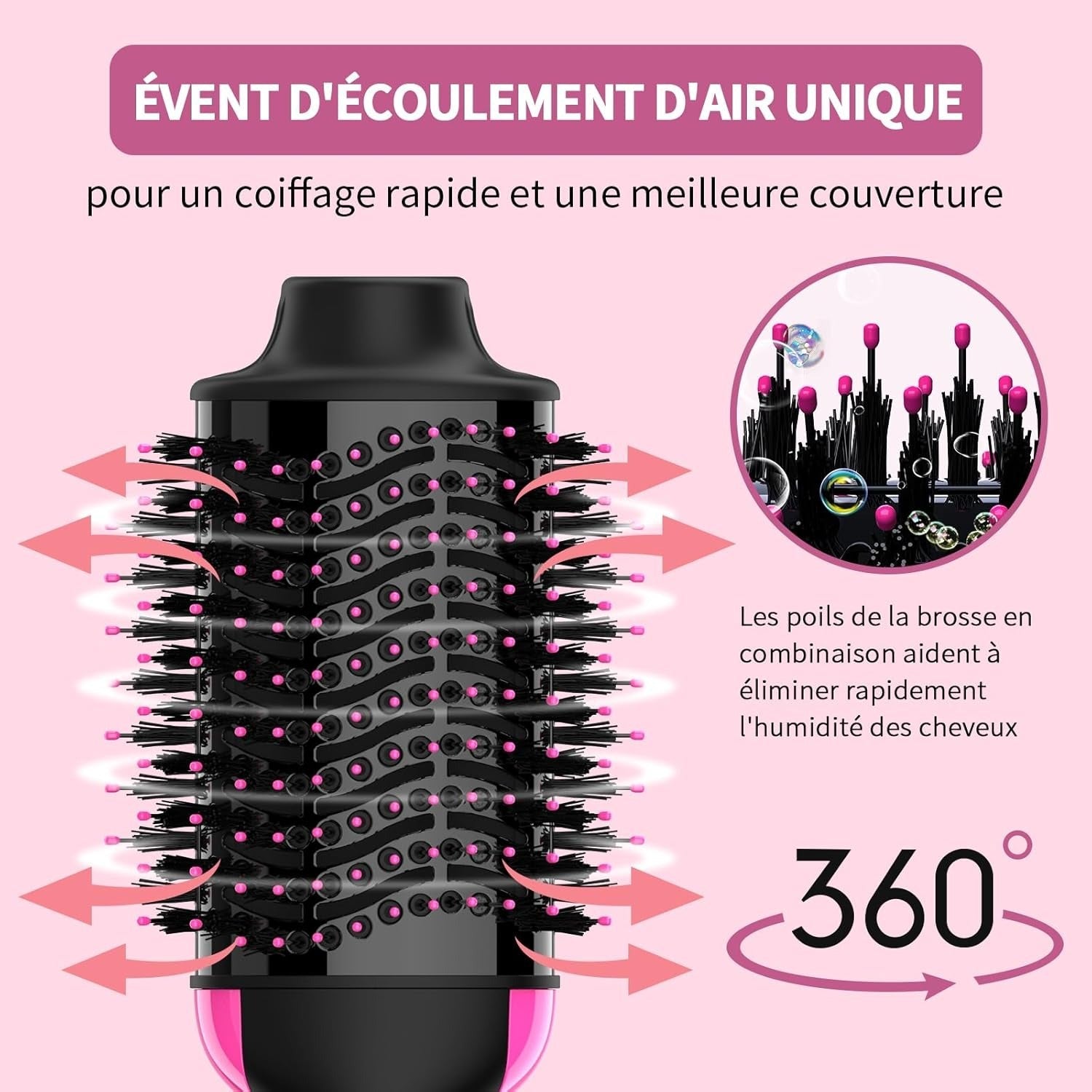 Sèche-Cheveux Volumisant: Long Cordon pour une Liberté de Mouvement travel bo