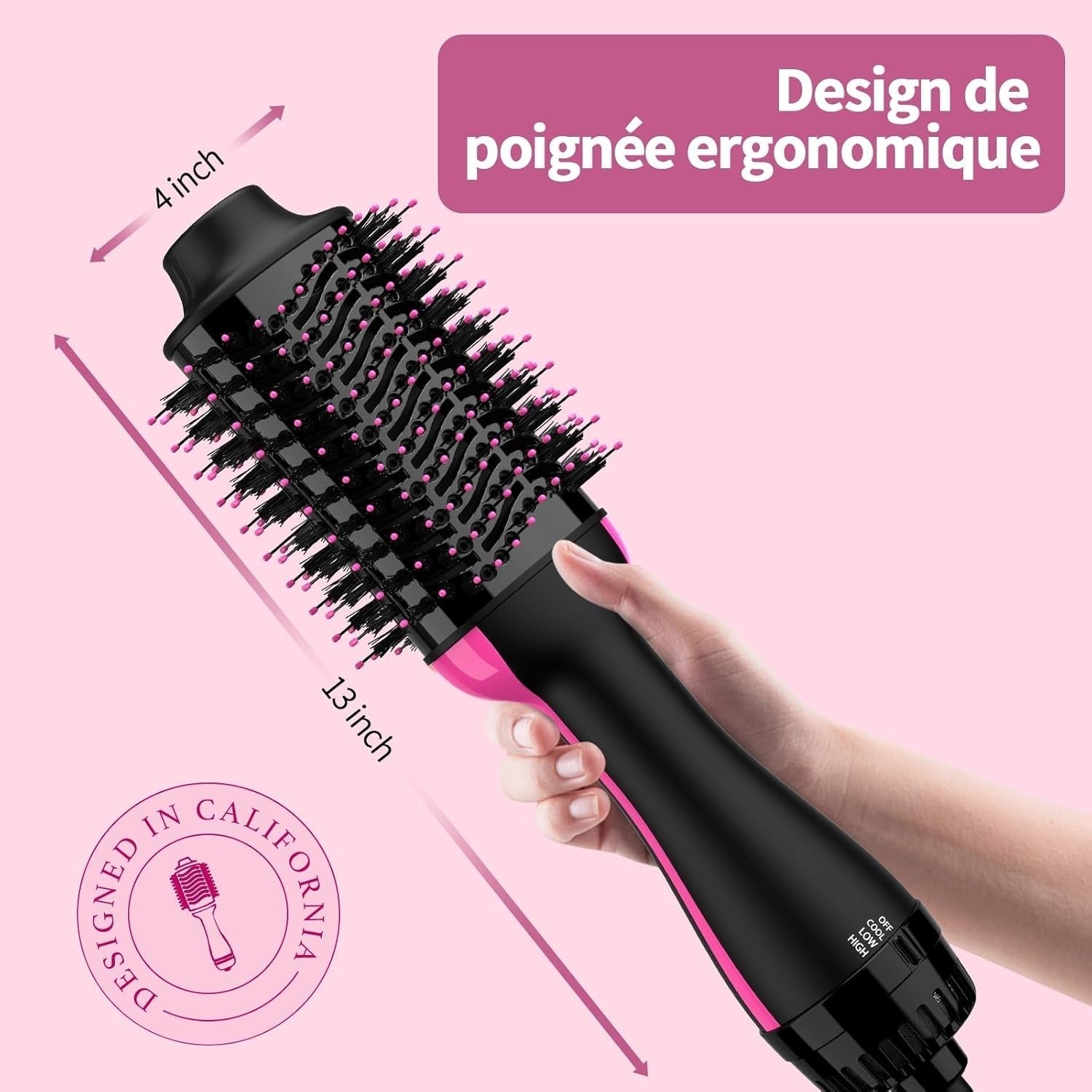 Sèche-Cheveux Volumisant: Brillance Éclatante, Démêlage Facile pour Cheveux Longs et Mi-Longs