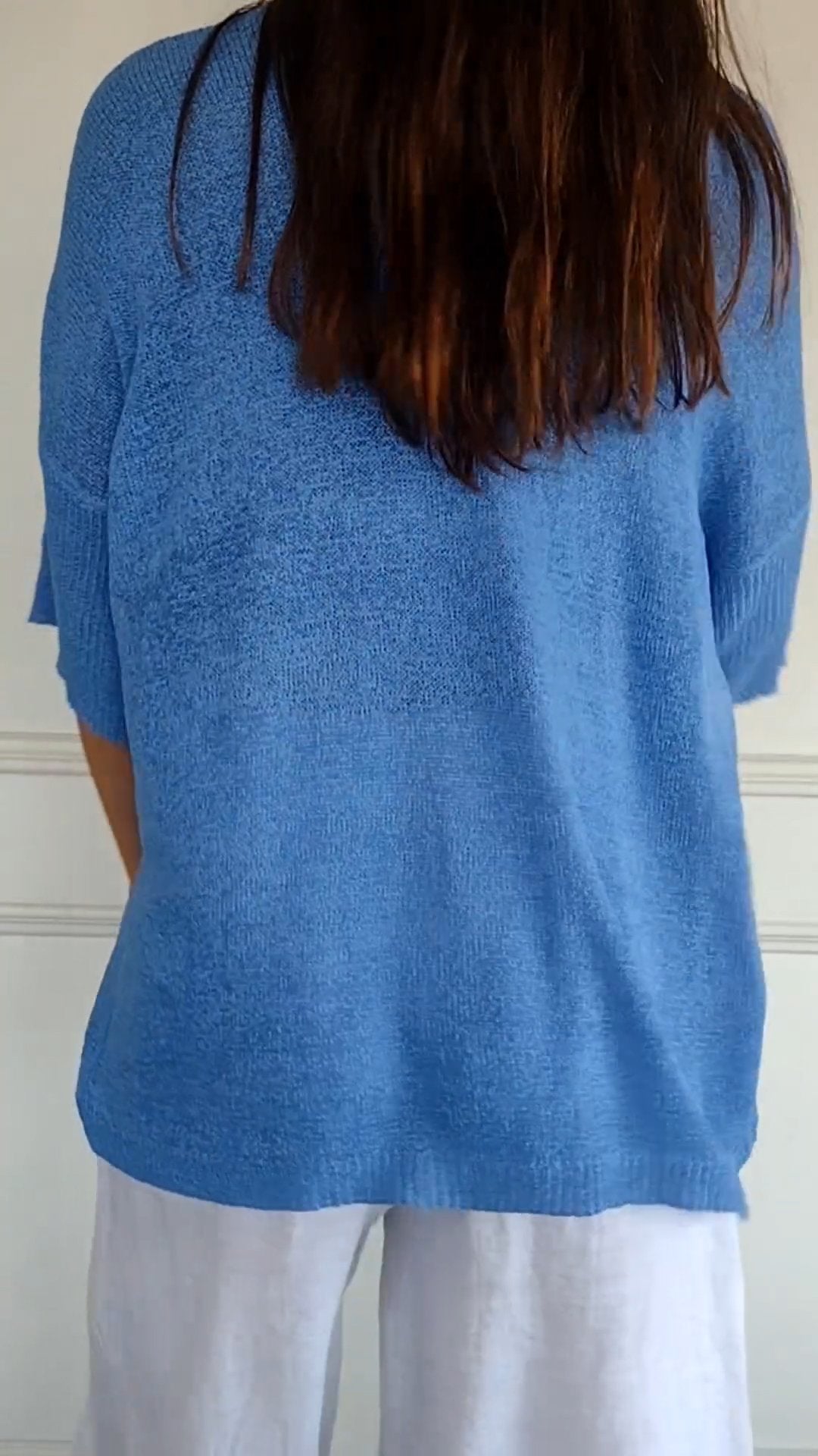 Top en tricot à col en V - Confort Luxueux et Élégance Intemporelle