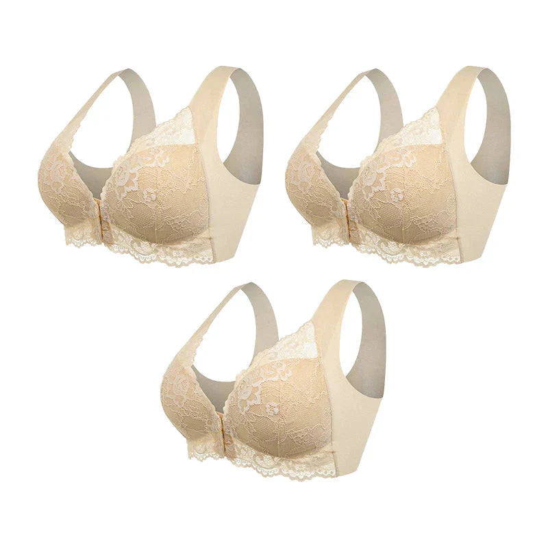 Soutien-Gorge Galbant à Fermeture Frontale en Soie Organique le