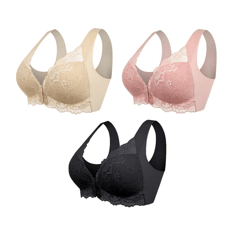 Soutien-Gorge Galbant à Fermeture Frontale en Rose d