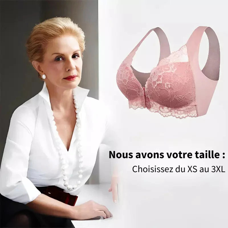Soutien-Gorge Galbant à Fermeture Frontale en Soie Organique le