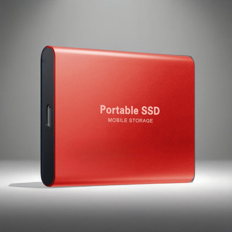 FusionElite SSD externe rouge design antichoc - Stockage portable haute vitesse d