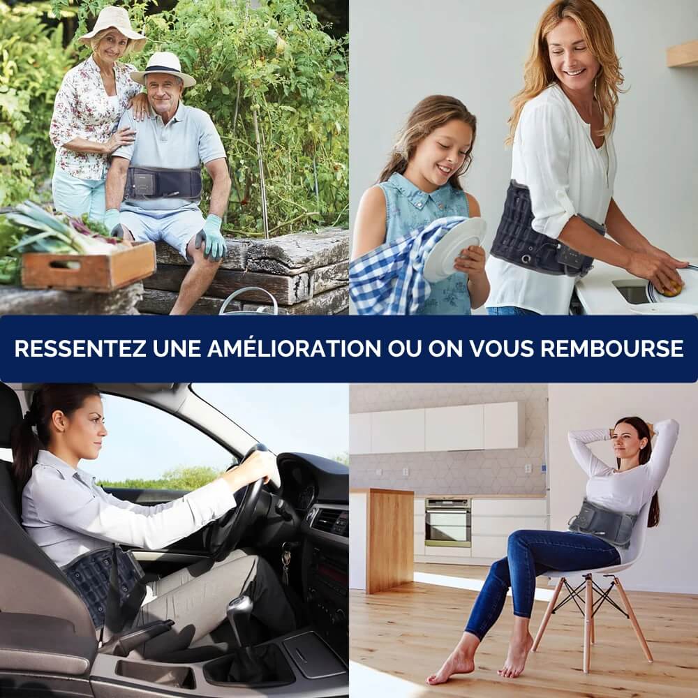 Ceinture SpineConfort Décompression Chauffante | Soins chiropratiques et énergie renouvelée